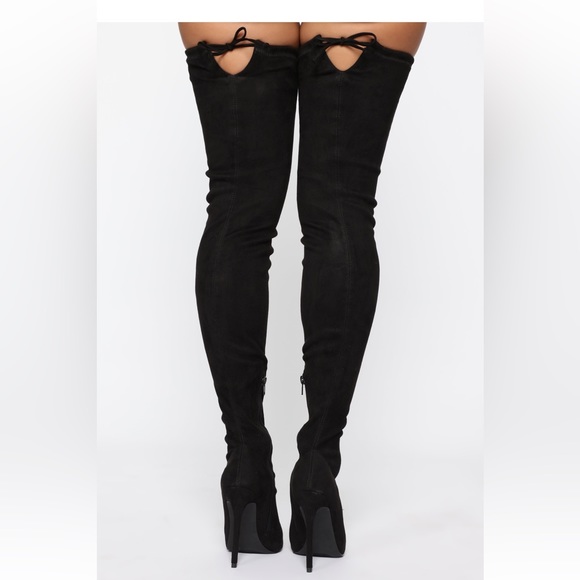 Vicky over the knee boots black - Picture 5 of 6